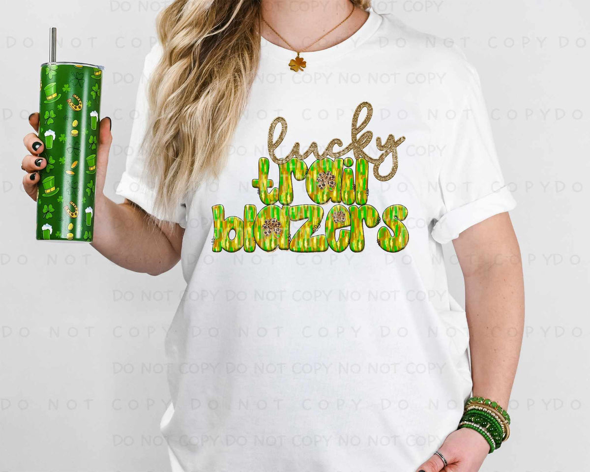 Lucky trailblazers green brushstroke (Caplinger) 79998 DTF transfer