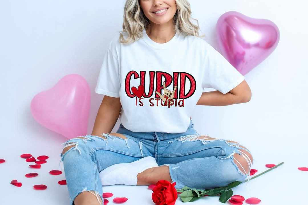 Cupid is stupid red (C’s) 73729 DTF transfer