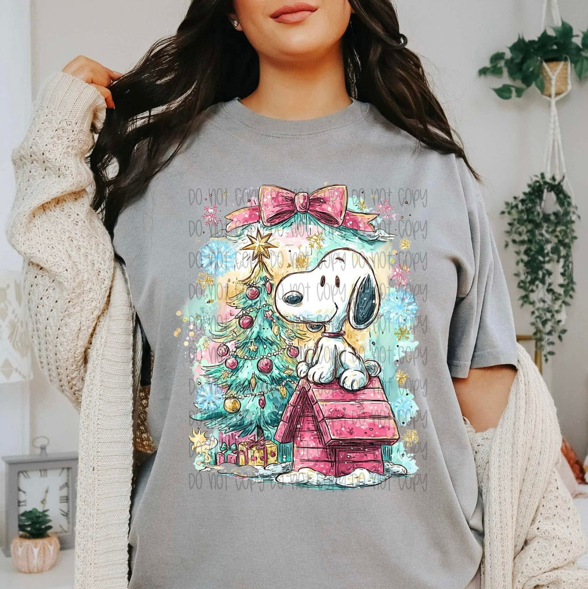 Peanut with tree and bow (SSD/renewed) DTF transfer