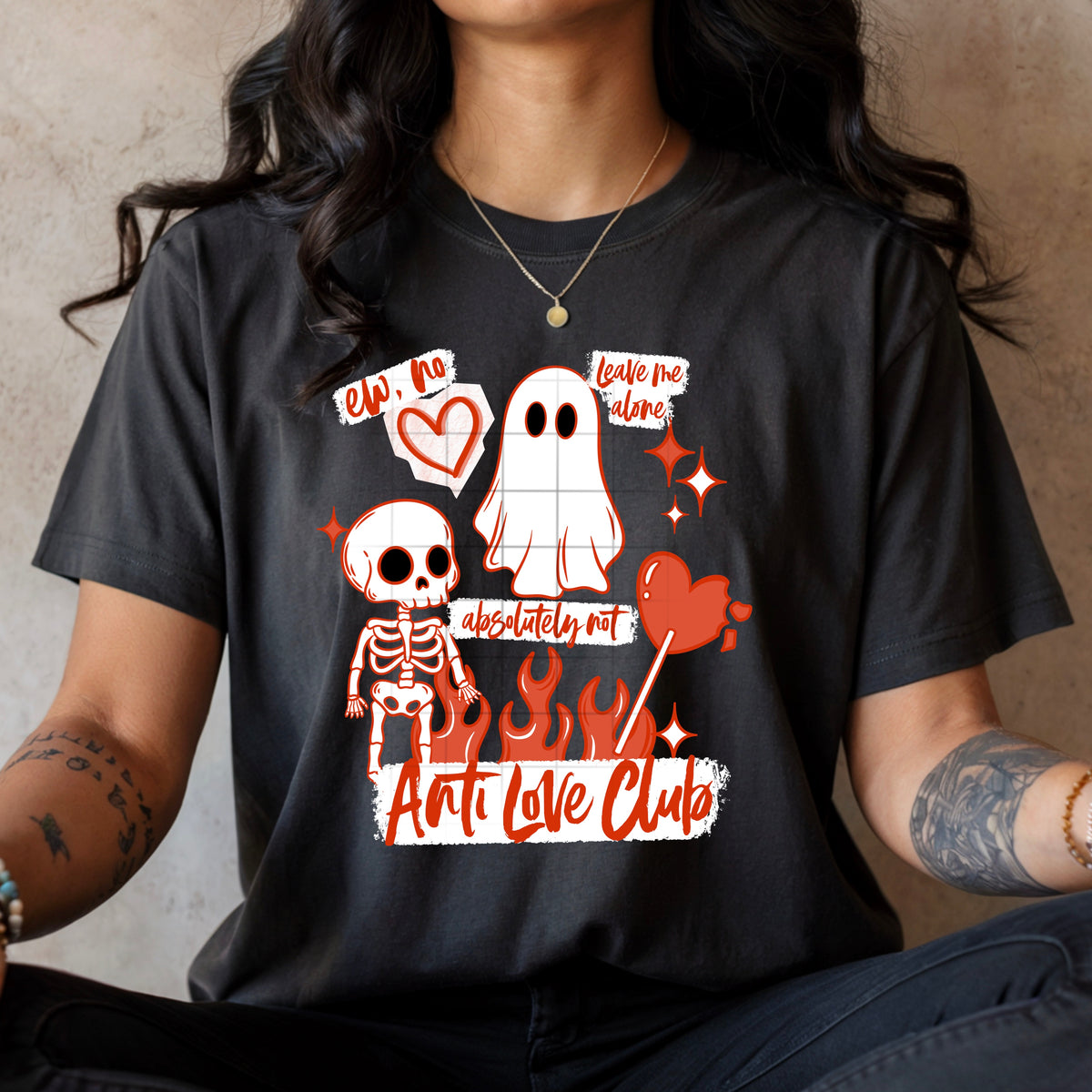 Anti Love Club with WHITE (CSC) DTF transfer