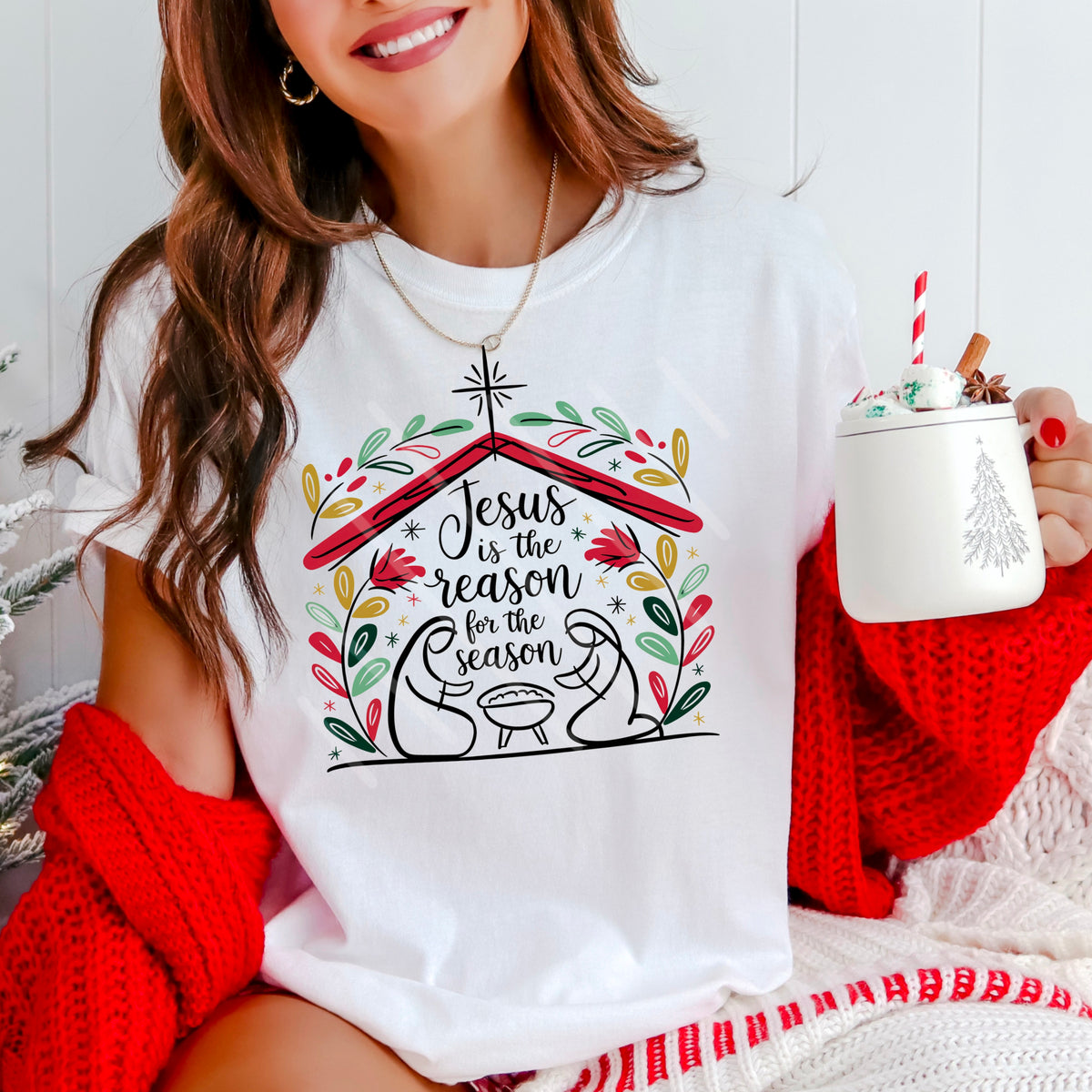 Jesus is the reason nativity 110876 DTF transfer