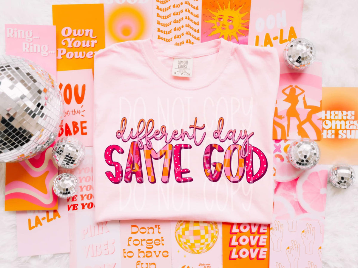 Different day same god 93117 DTF transfer