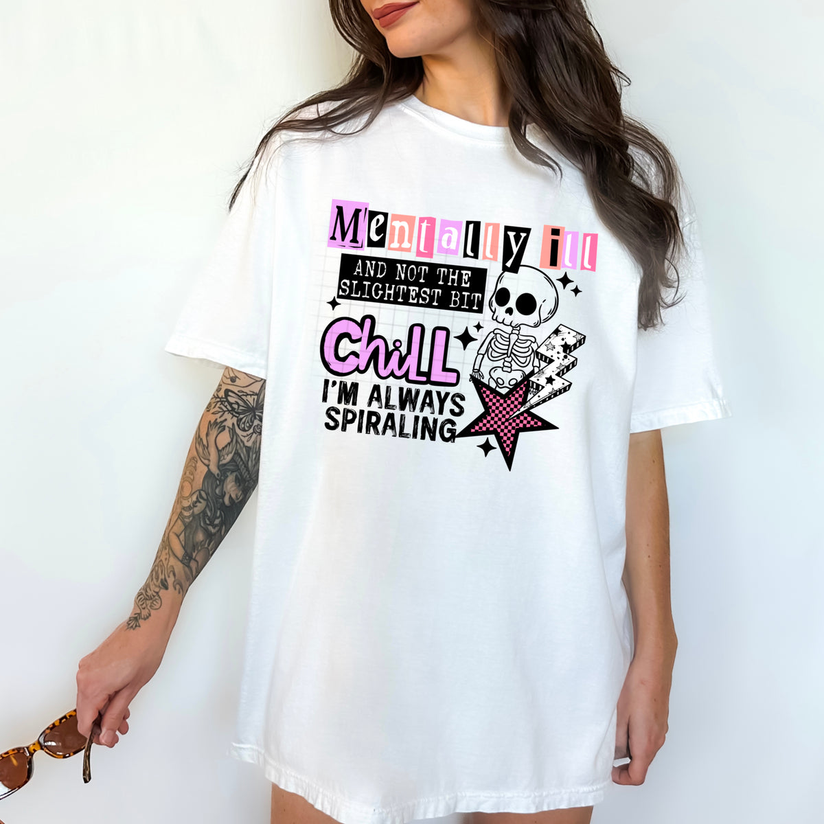 Mentally ill skeleton BLACK (CSC) DTF Transfer