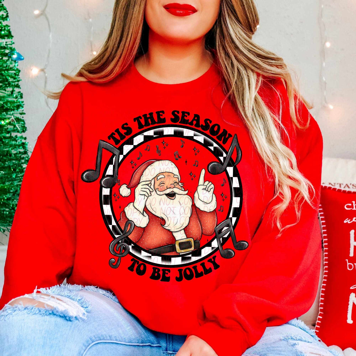 Tis the season to be jolly black font (CITY) 60928 DTF transfer