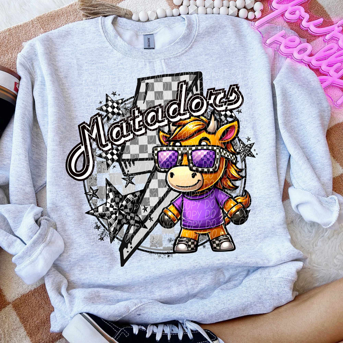Metadors purple shirt lightning bolt (CITY) 52447 DTF transfer