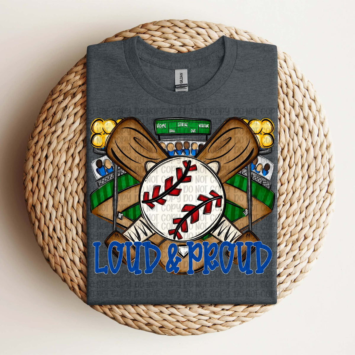Loud and Proud baseball (blue) (VP) DTF Transfer
