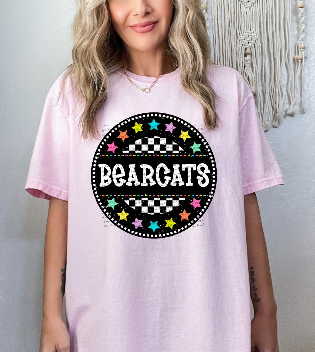 Bearcats (circle checkers and stars) 49699 DTF TRANSFER