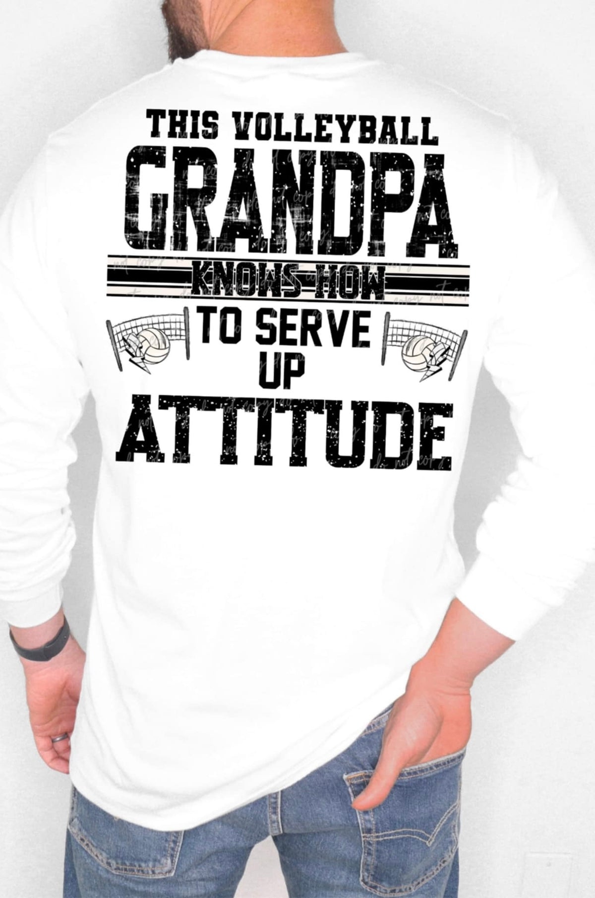 This volleyball grandpa knows how to serve up attitude (VIRGO) 90575 DTF transfer
