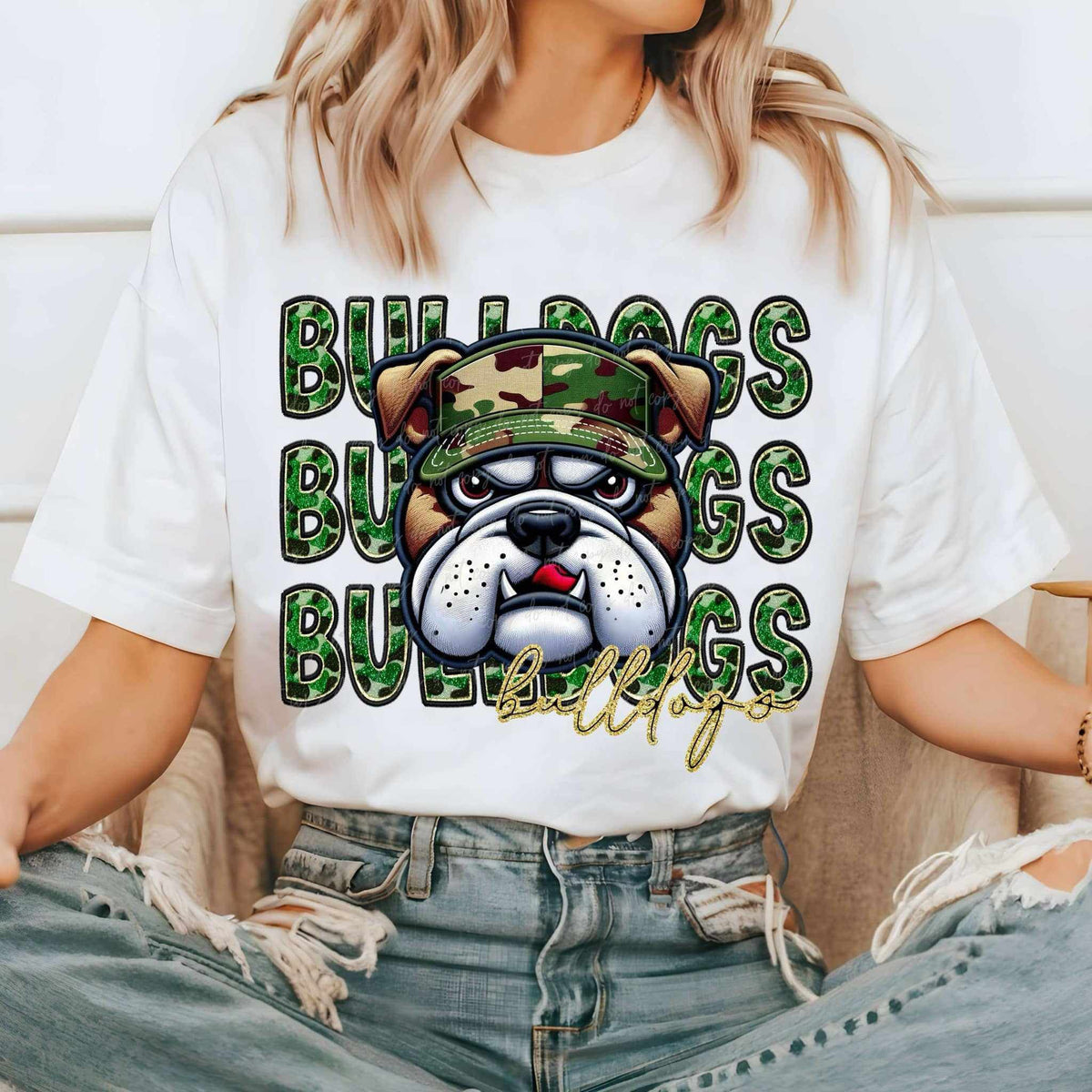 Bulldogs camo stacked (VIRGO) 70554 DTF transfer