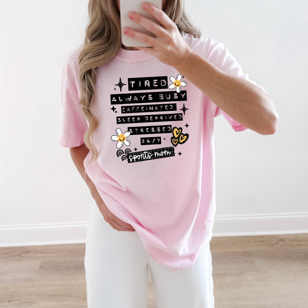 Tired sports mom BLACK (CSC) DTF Transfer