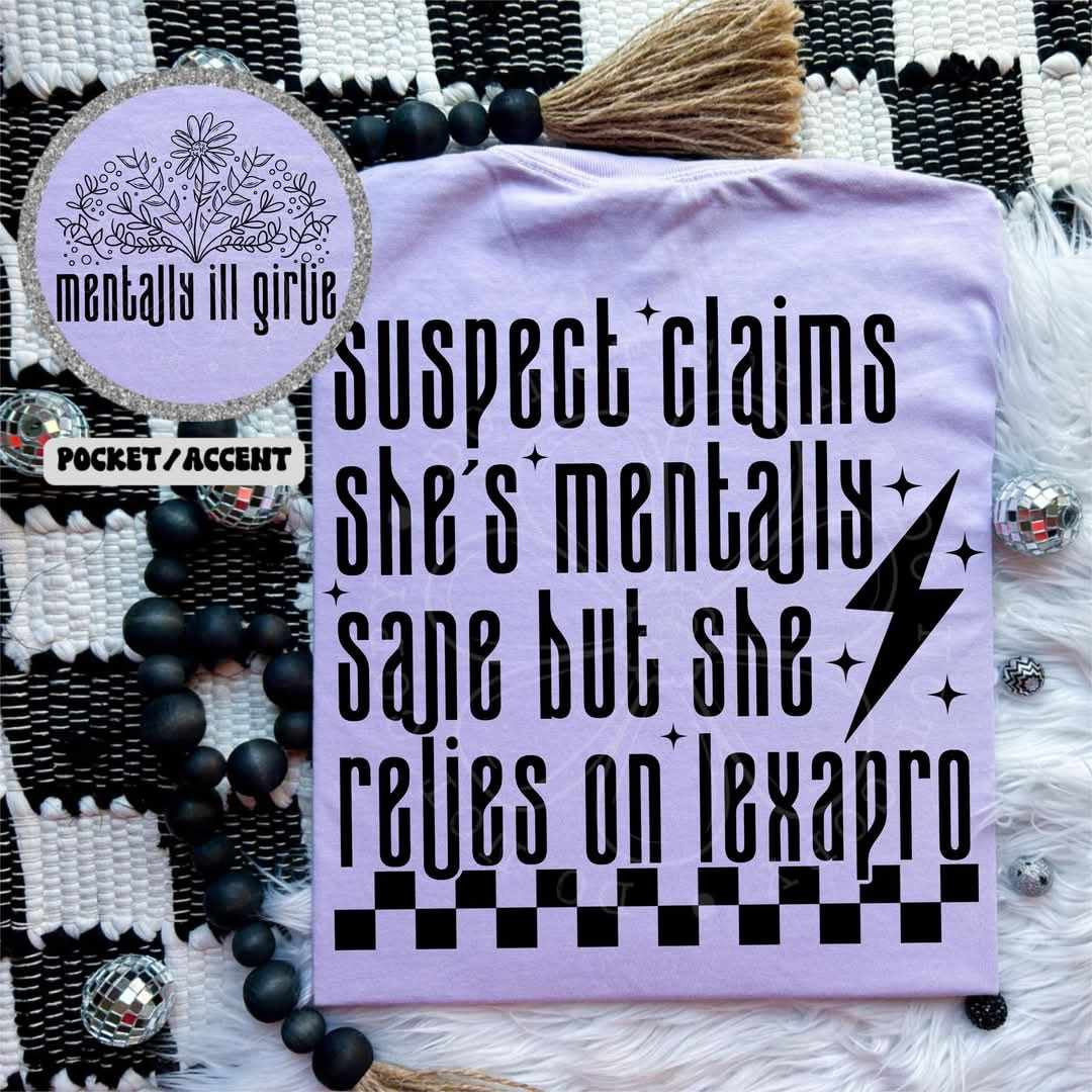 Suspect claims she’s mentally sane but she relies on lexapro BLACK BACK (LYTTLE) 73787 DTF transfer