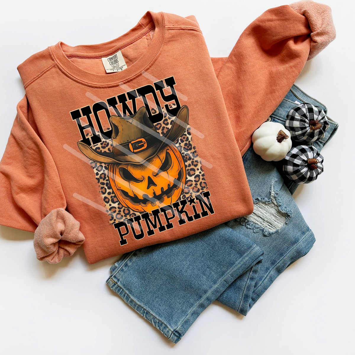 Howdy Pumpkin cowboy hat 114051 DTF Transfer