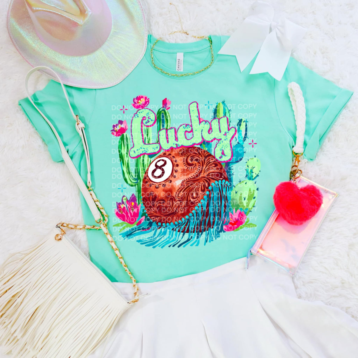 Lucky Western Magic 8 Ball SCG DTF transfer