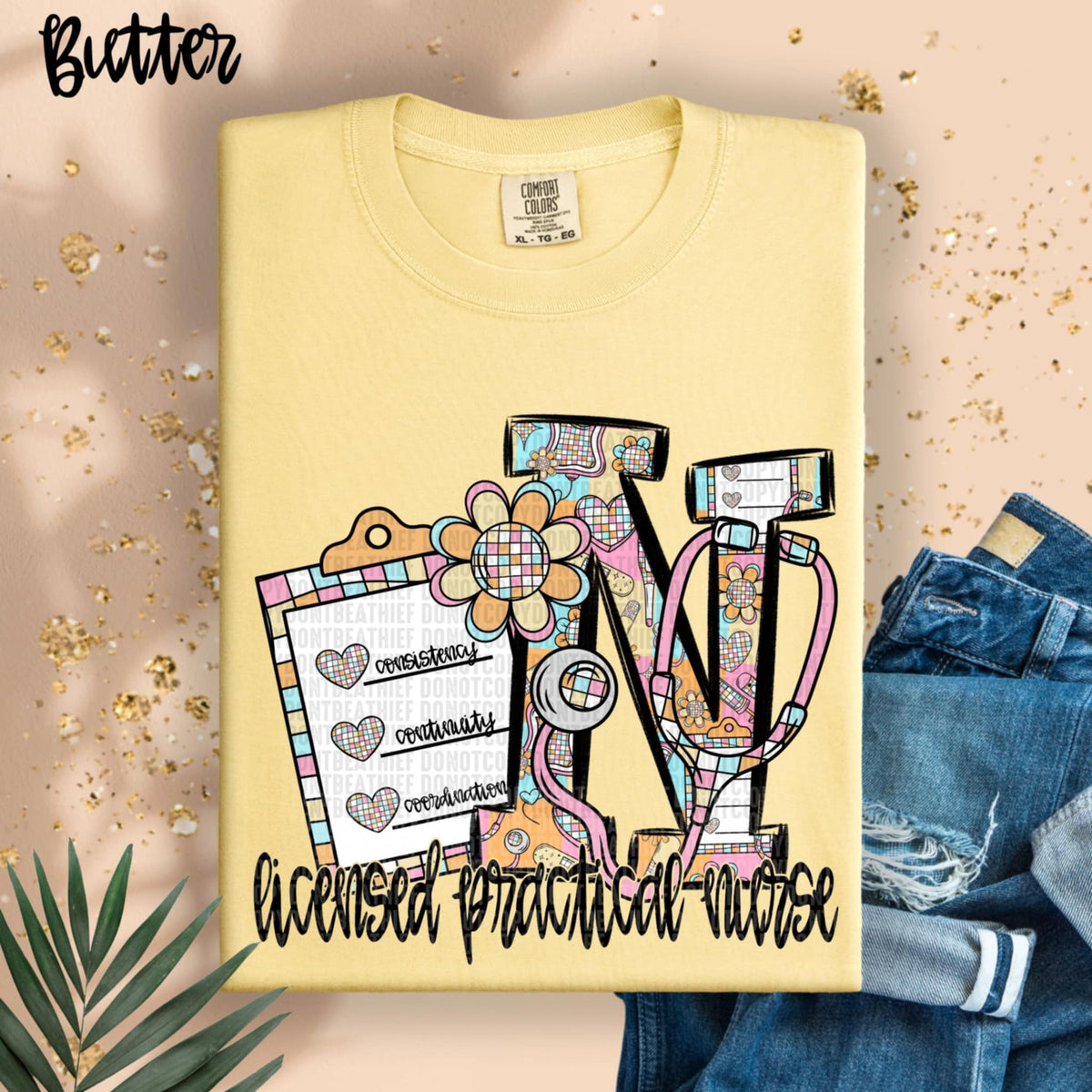 N licensed practical nurse clip board (SDD) 98681 DTF transfer