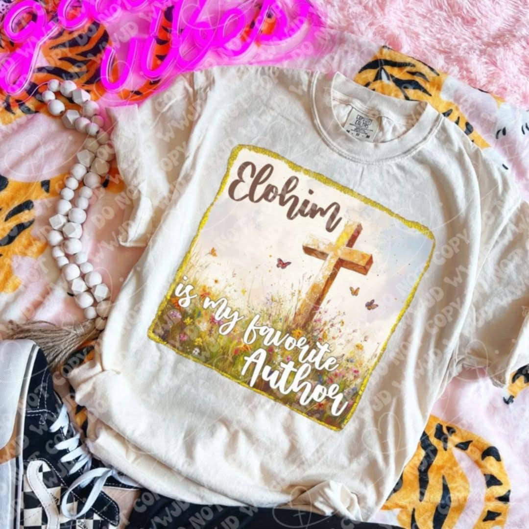 Elohim is my favorite author (Vehement) 107278 DTF transfer