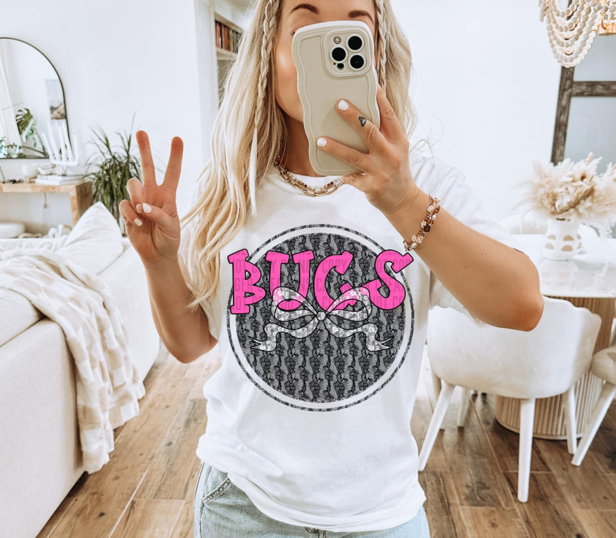 Bucs pink font circle (Caplinger) 87584 DTF transfer