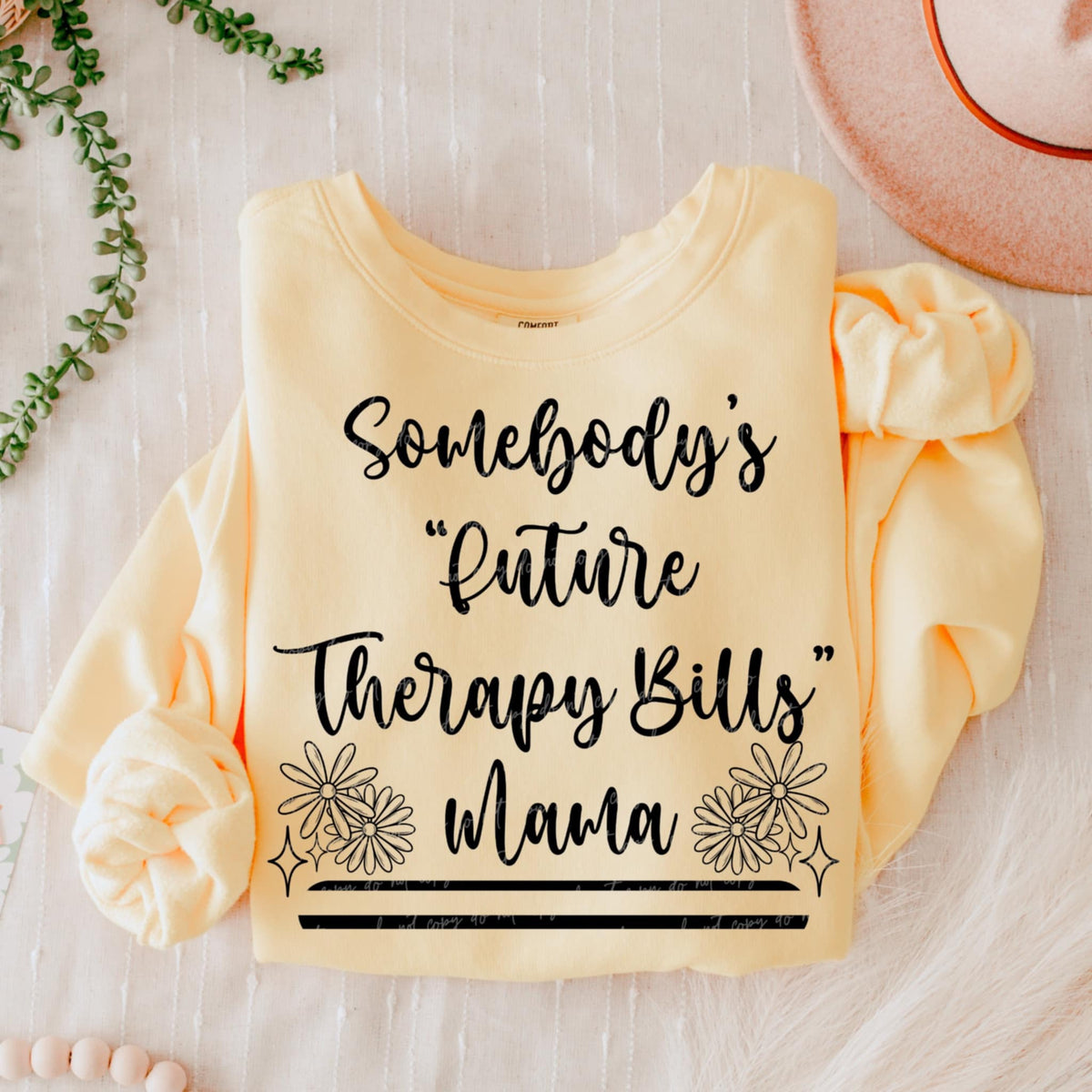 Somebody’s “future therapy bills” mama BLACK (VIRGO) 90810 DTF transfer