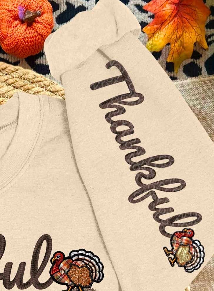 Thankful sleeve (HW) 62505 DTF transfer