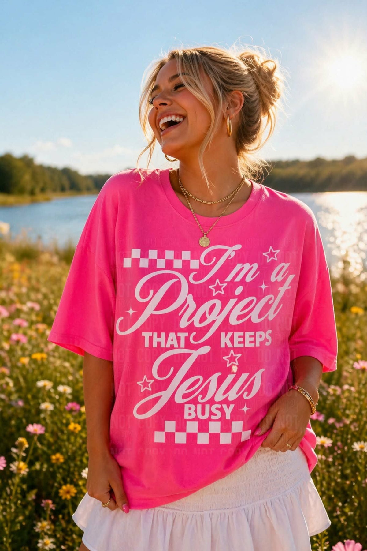 I’m a project that keeps Jesus keeps Jesus busy Sunday Special DTF transfer