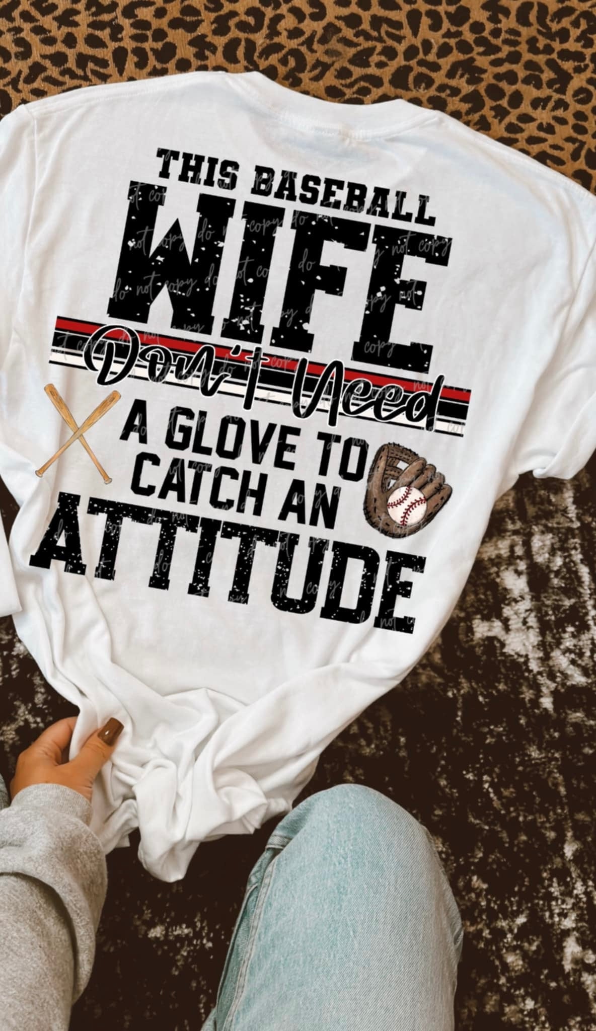 This baseball wife don’t need a glove to catch an attitude (VIRGO) 90560 DTF transfer