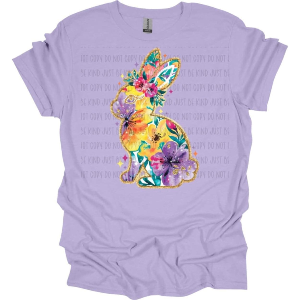 Floral bunny (SSD) 92496 DTF transfer