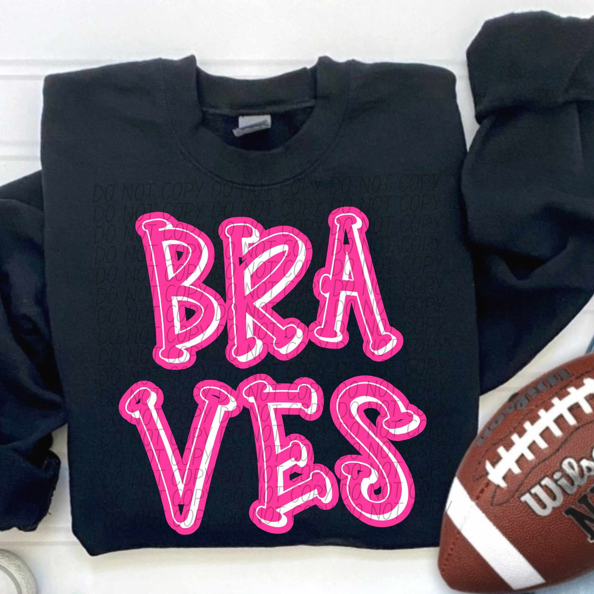 Braves hot pink 55385 DTF transfer