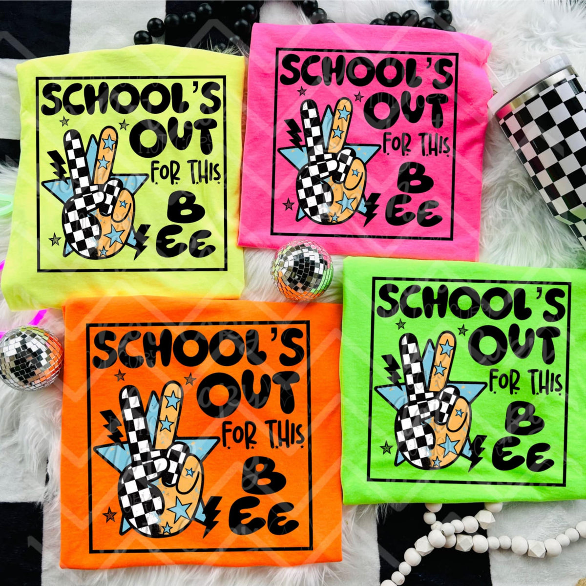 Schools out for this bee (Virgo) 99219 DTF transfer