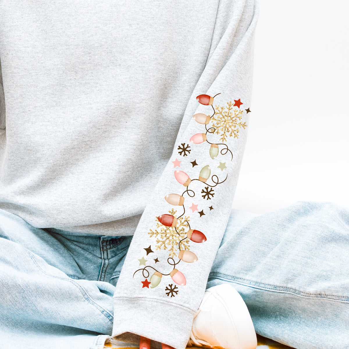 Merry and Bright Deer (SLEEVE) CSC DTF Transfer