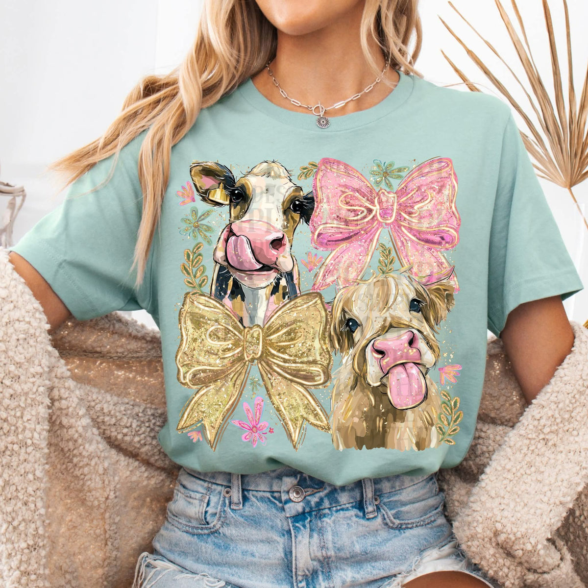 Cows and Bows Sunday Special DTF transfer