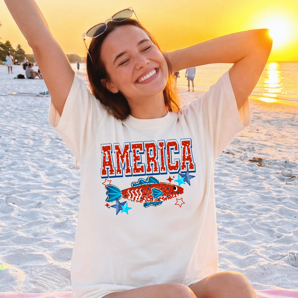 America fish (CSC) DTF Transfer