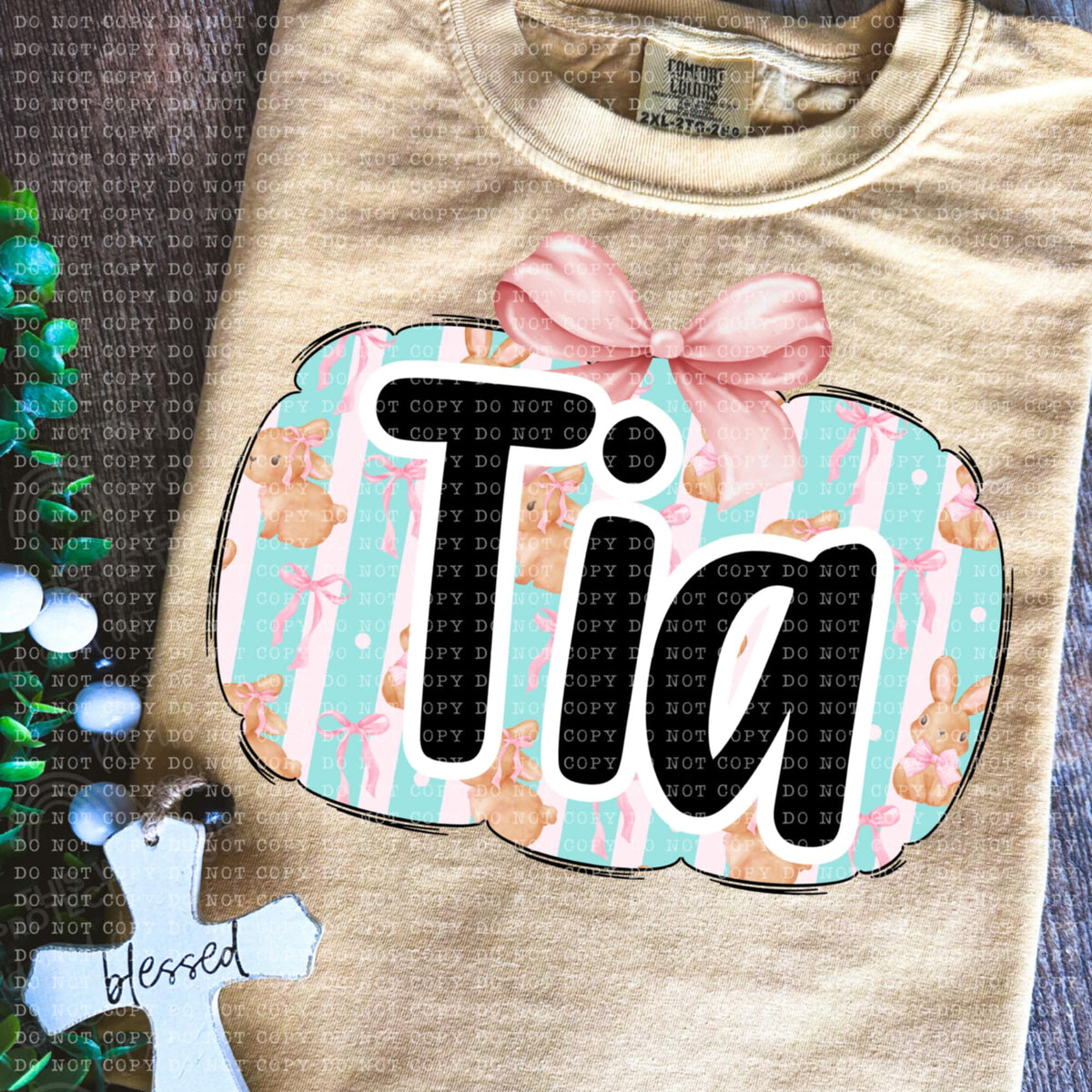 Tia bunny background (ECHT) 85669 DTF transfer