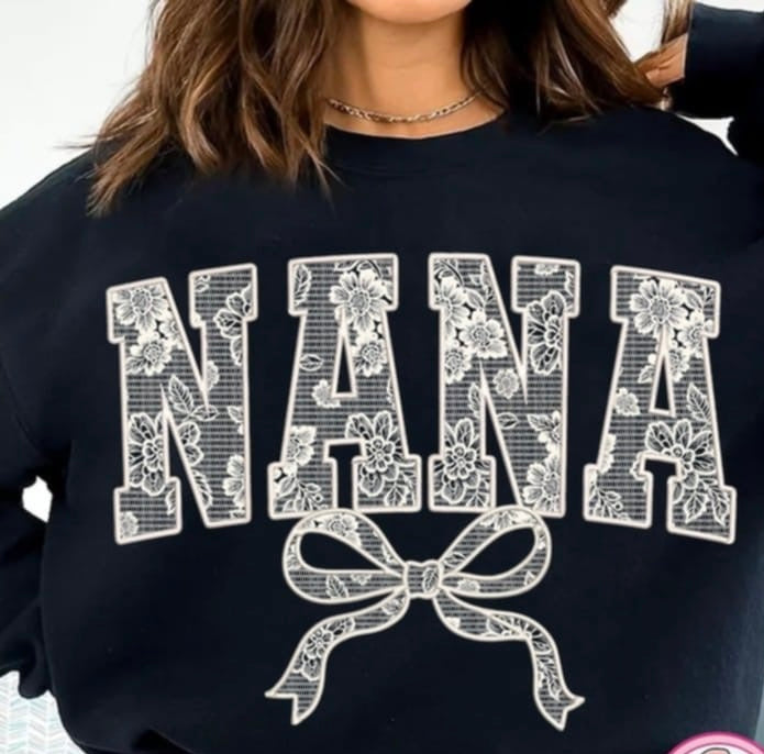 Nana white lace 87772 DTF transfer