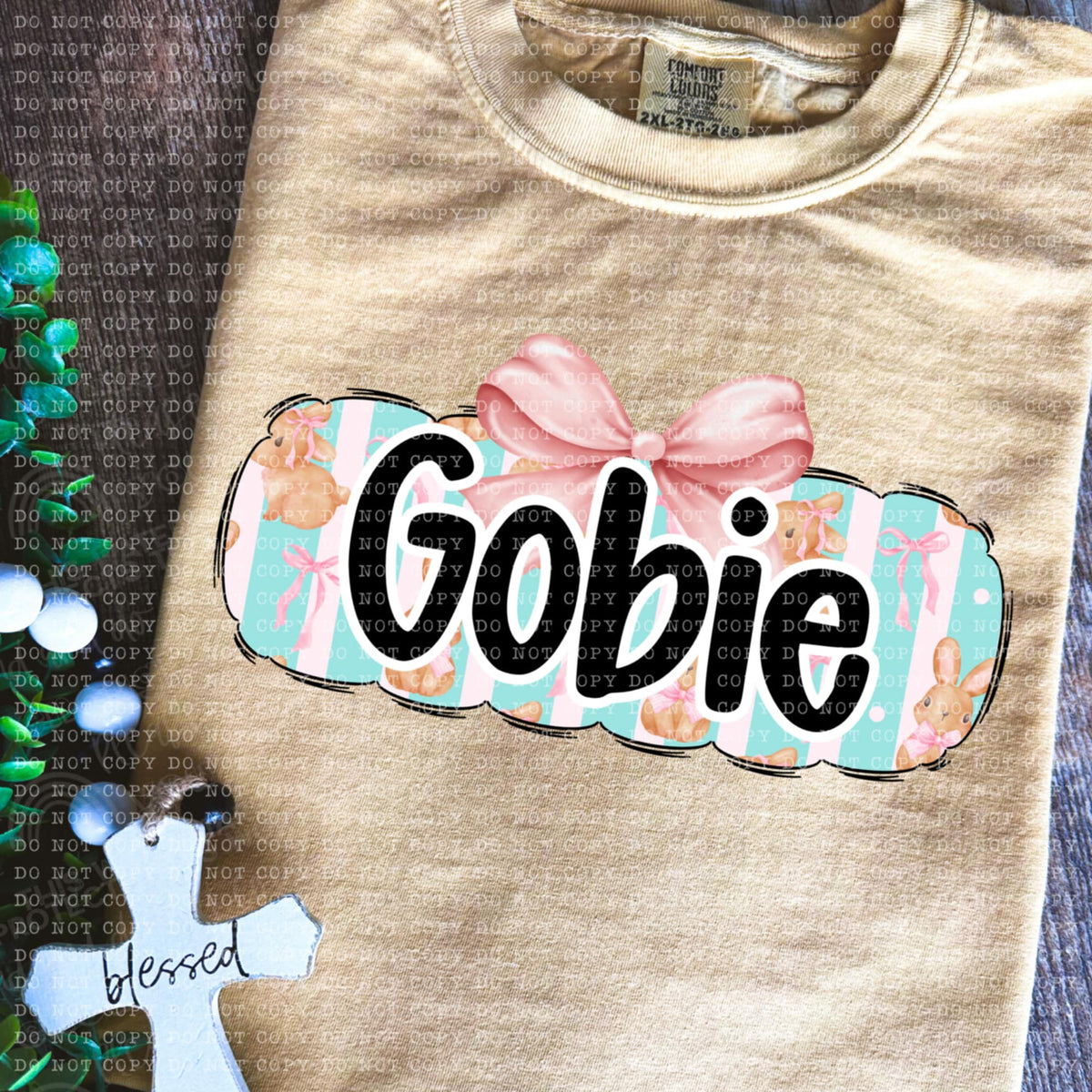Gobie bunny background (ECHT) 85644 DTF transfer