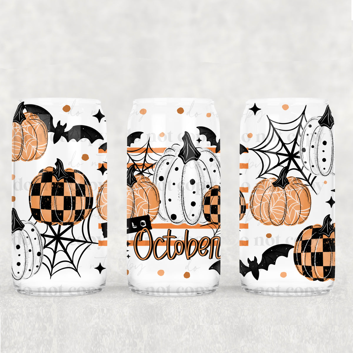 Hello October pumpkins (CSC) UV DTF WRAP
