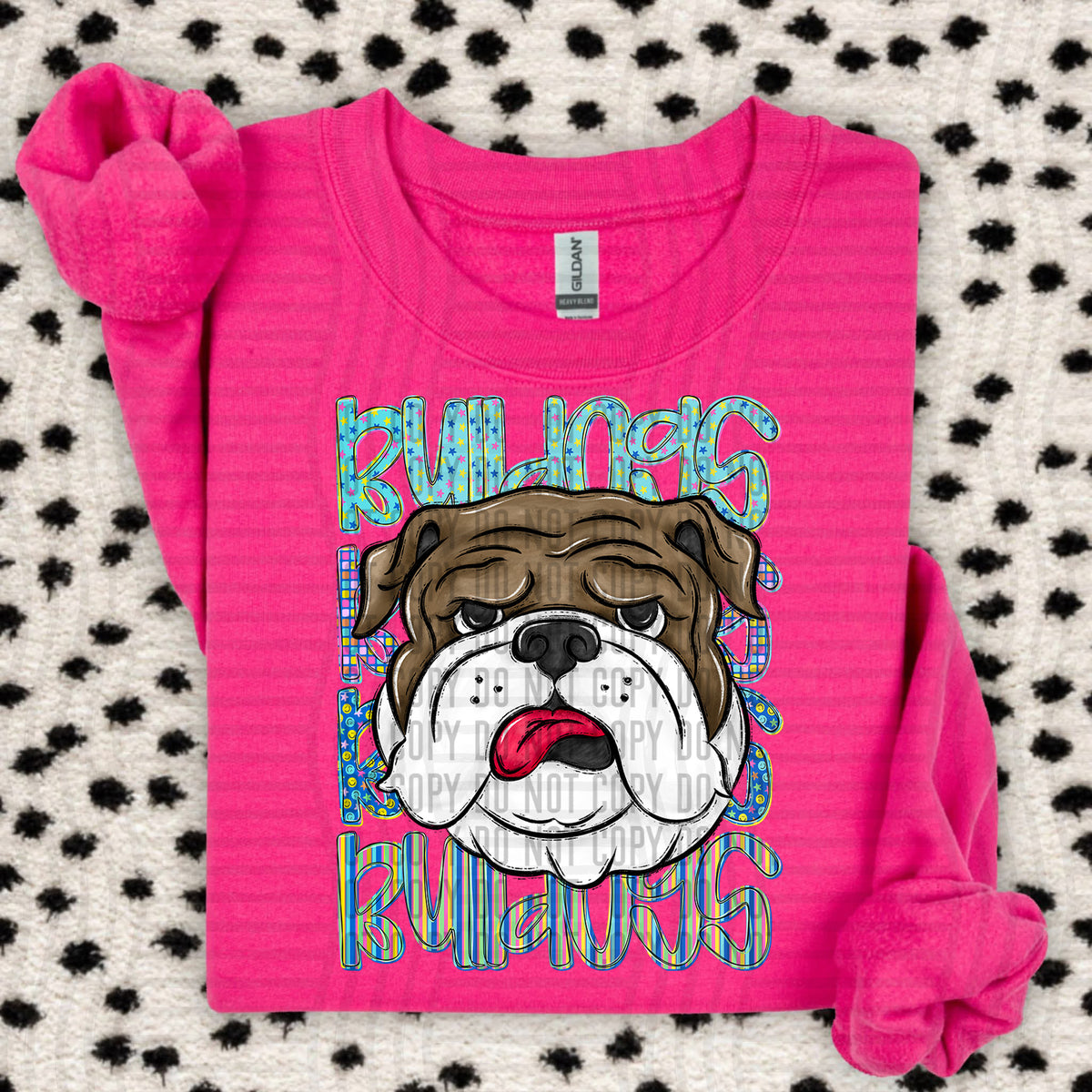 Bulldogs brown chaos stacked (Caplinger) DTF Transfer