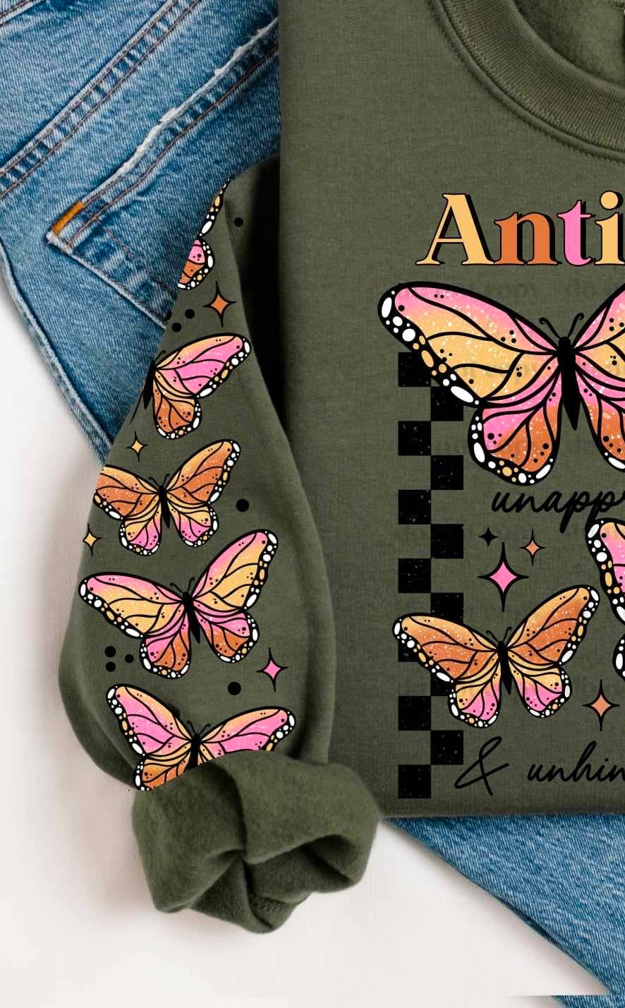 Antisocial butterflies SLEEVE (CSC) 60134 DTF transfer
