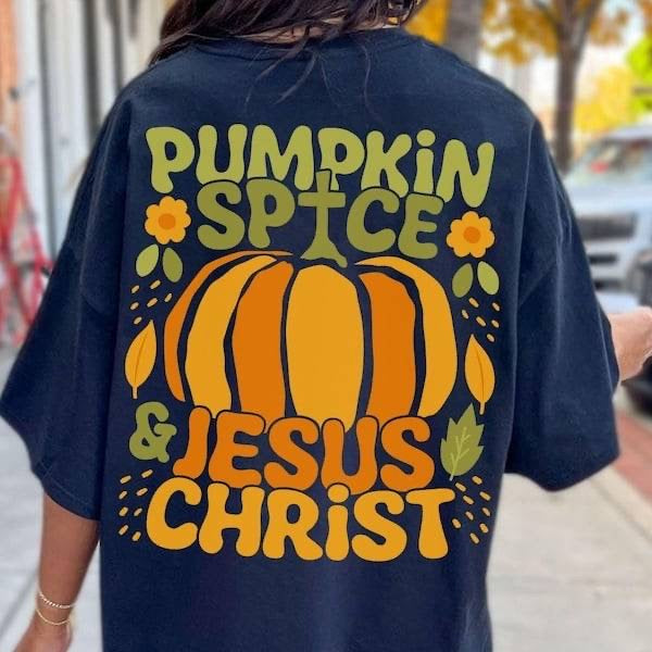 Pumpkin spice & Jesus Christ orange and yellow pumpkin  (KARTA) 62929 DTF transfer