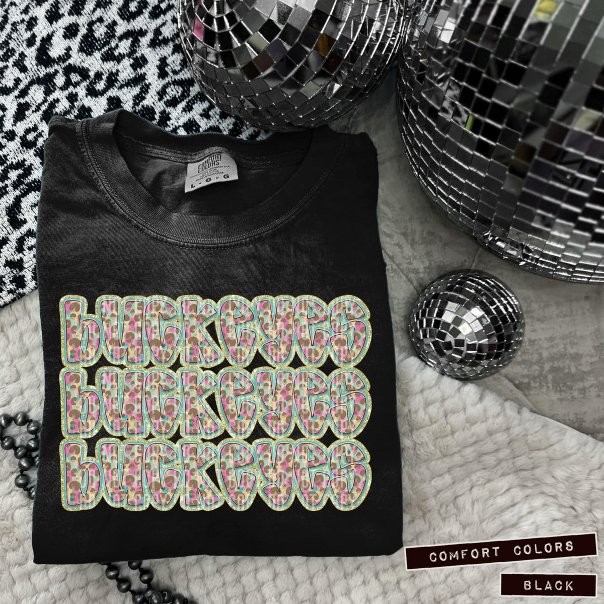 Buckeyes Leopard Stacked (Caplinger) 98529 DTF transfer