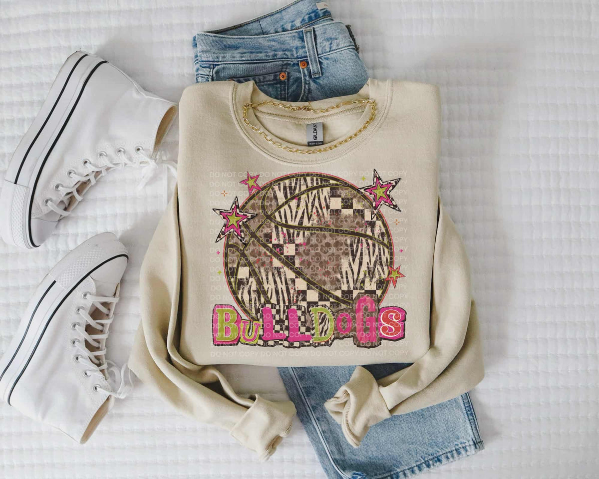 Bulldogs magazine font and basketball (SCG) DTF Transfer