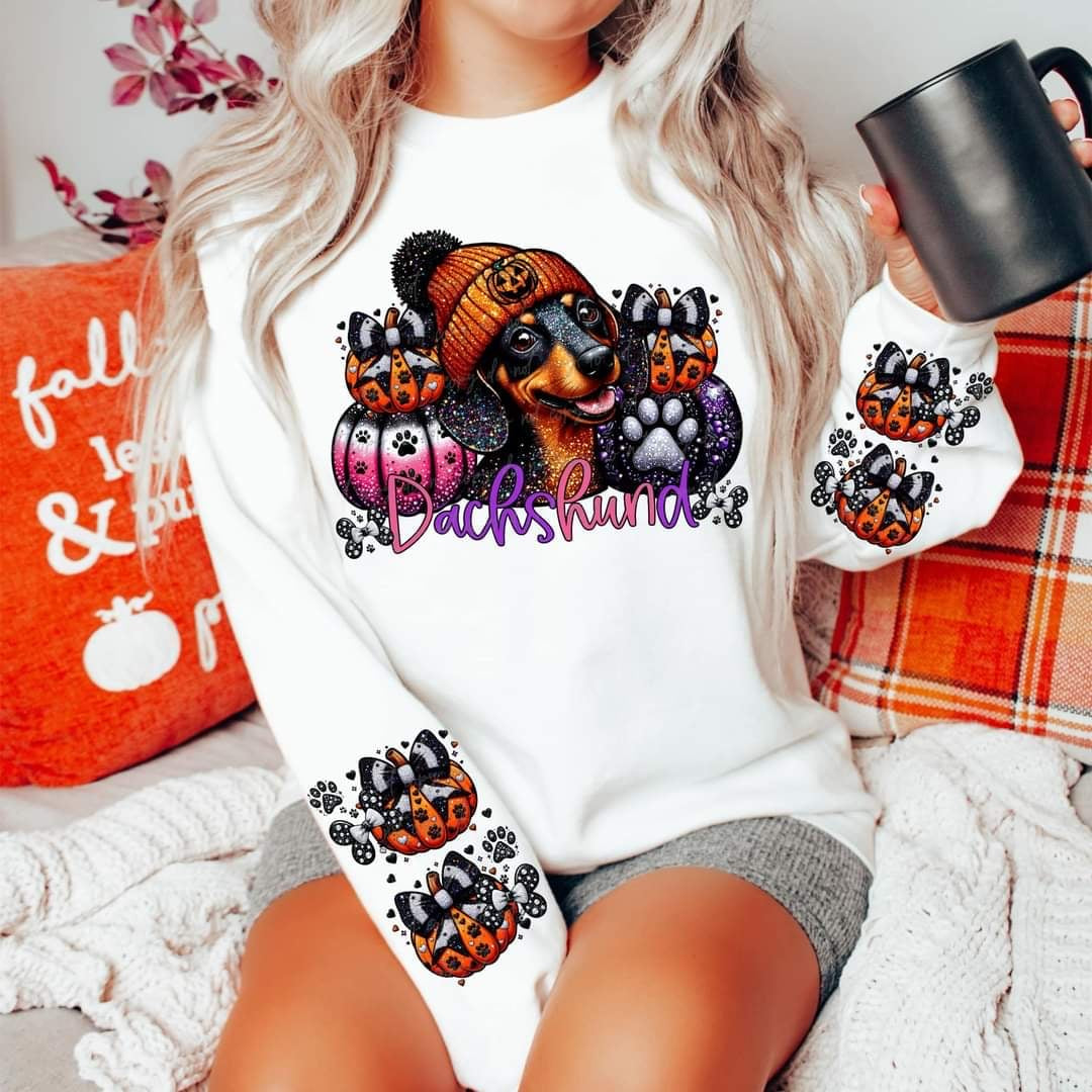 Dachshund Halloween dog FRONT ONLY (VIRGO) 53813 DTF transfer