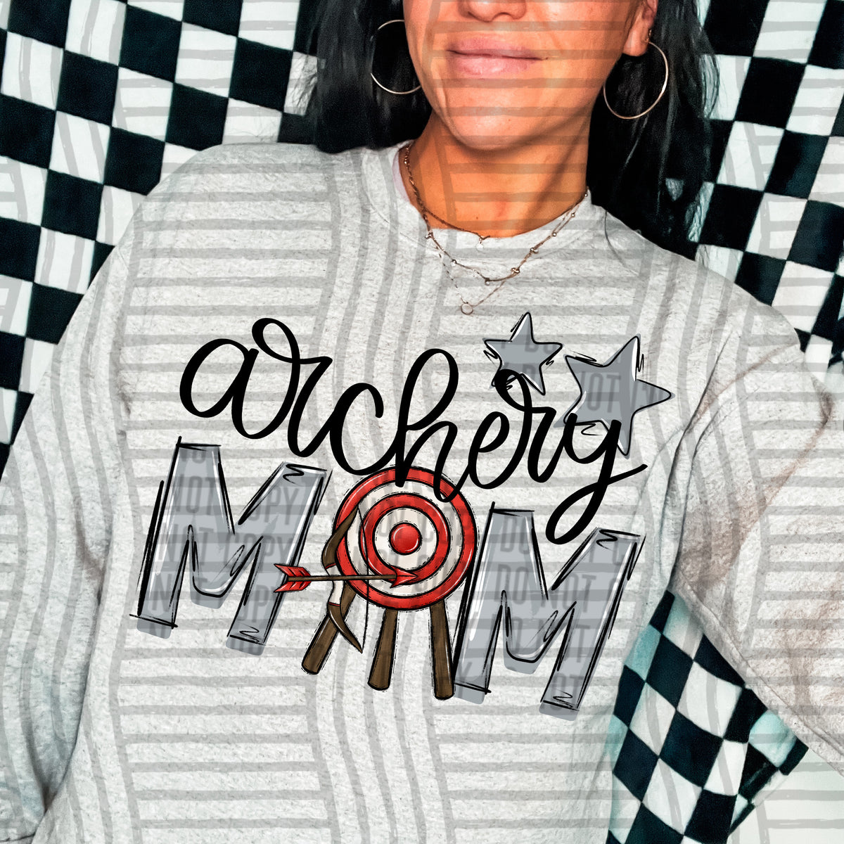 archery mom grey stars (Caplinger) DTF transfer