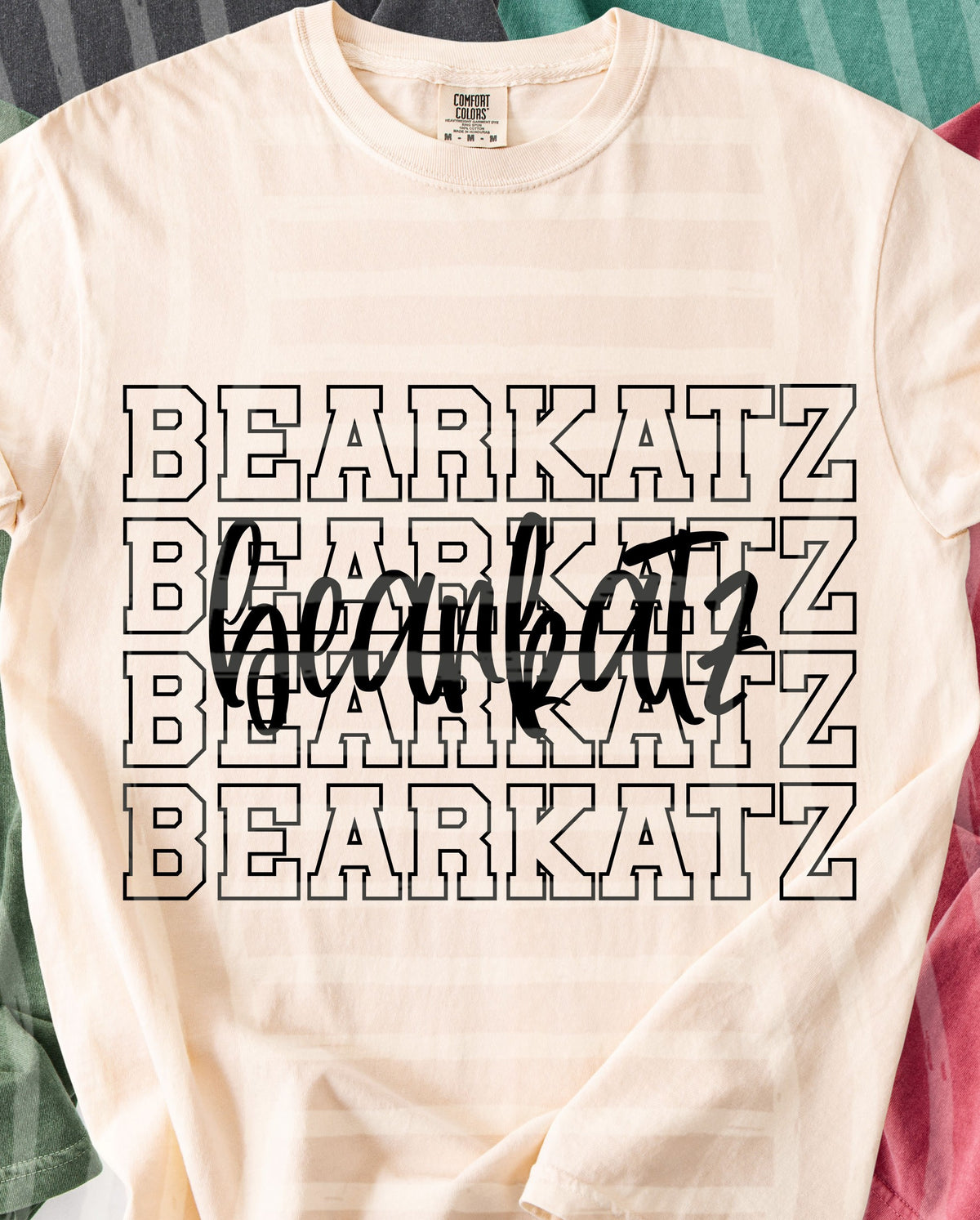 bearkatz simple stacked outlines (Caplinger) DTF Transfer