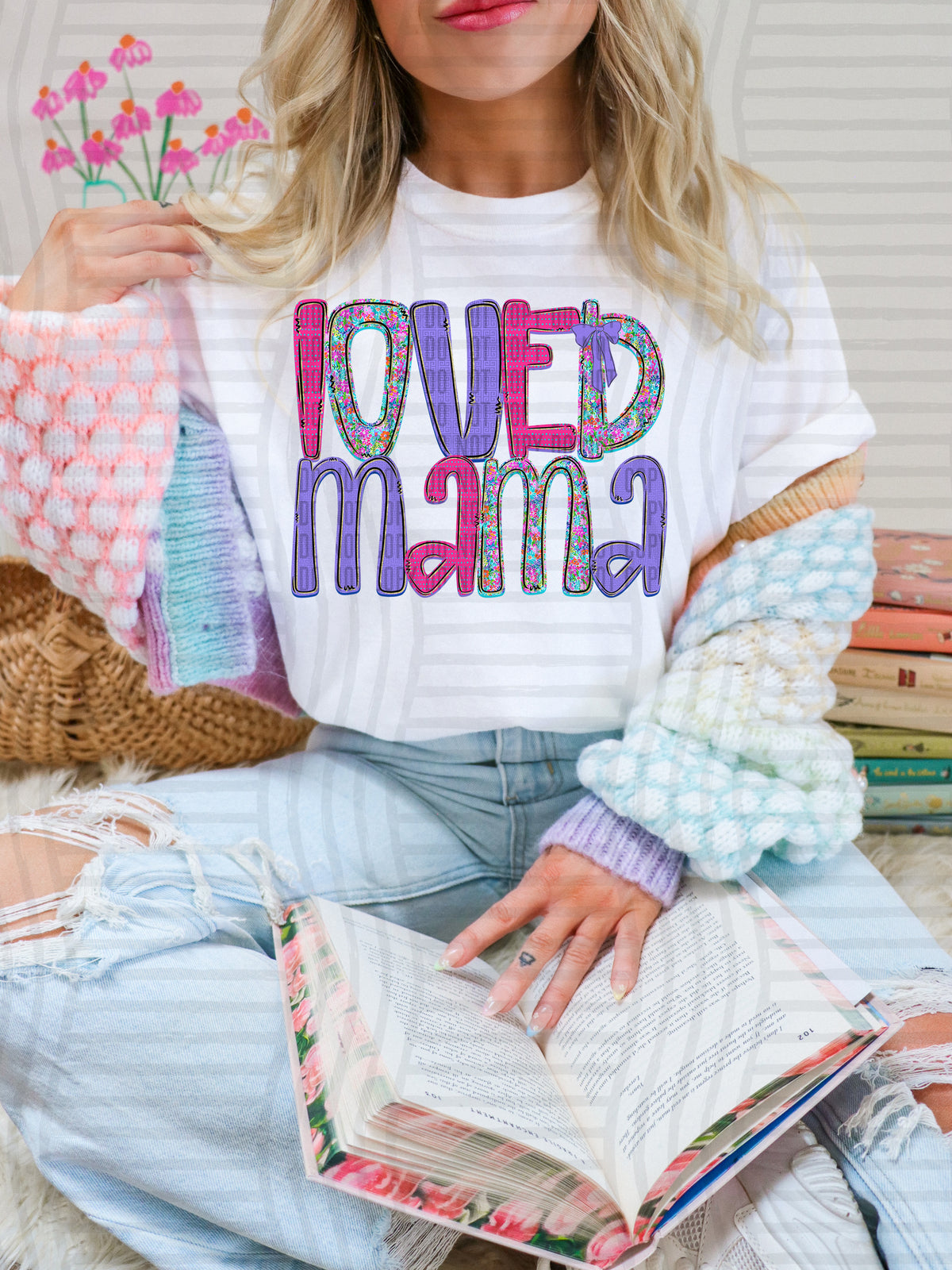 loved mama pastel colors (Caplinger) DTF Transfer