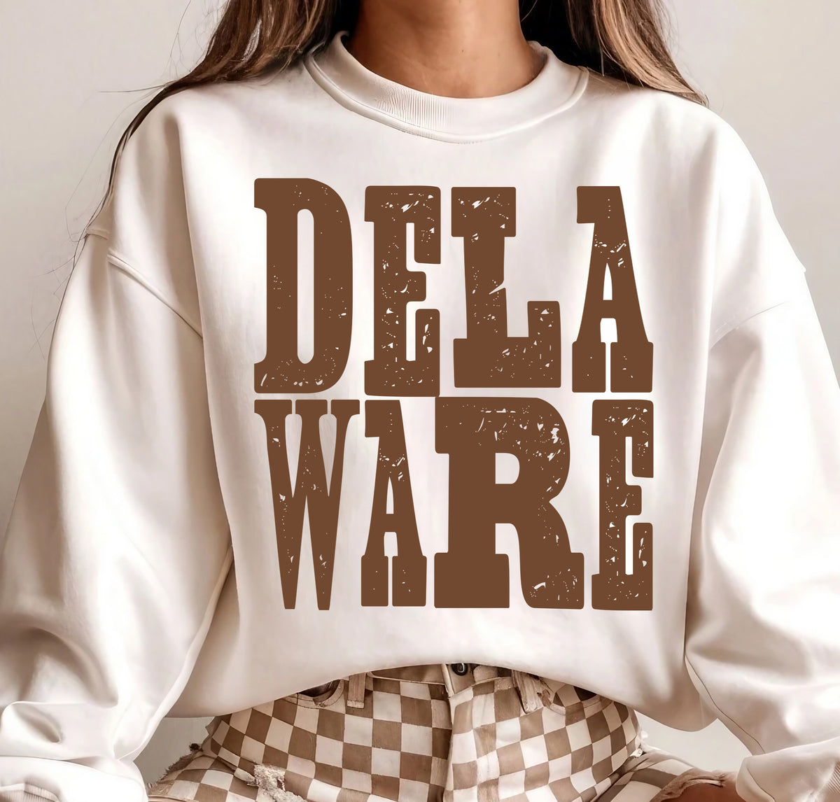 Delaware Brown Grunge (S&G) DTF Transfer