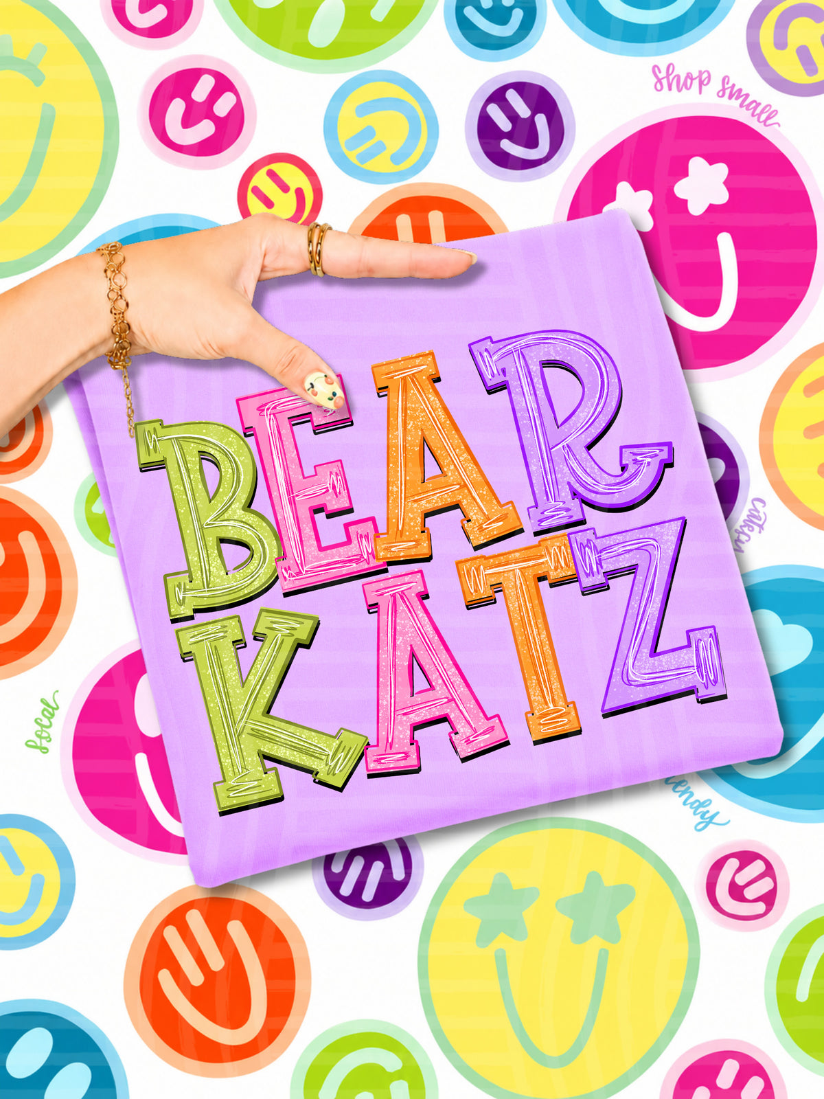 bear katz simply colorful stacked (Caplinger) DTF Transfer
