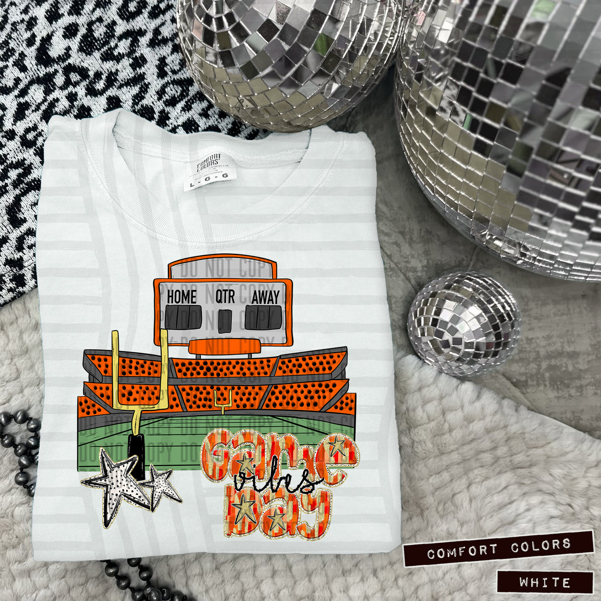 ORANGE Game Day Vibes Stadium (Caplinger) 101850 DTF transfer