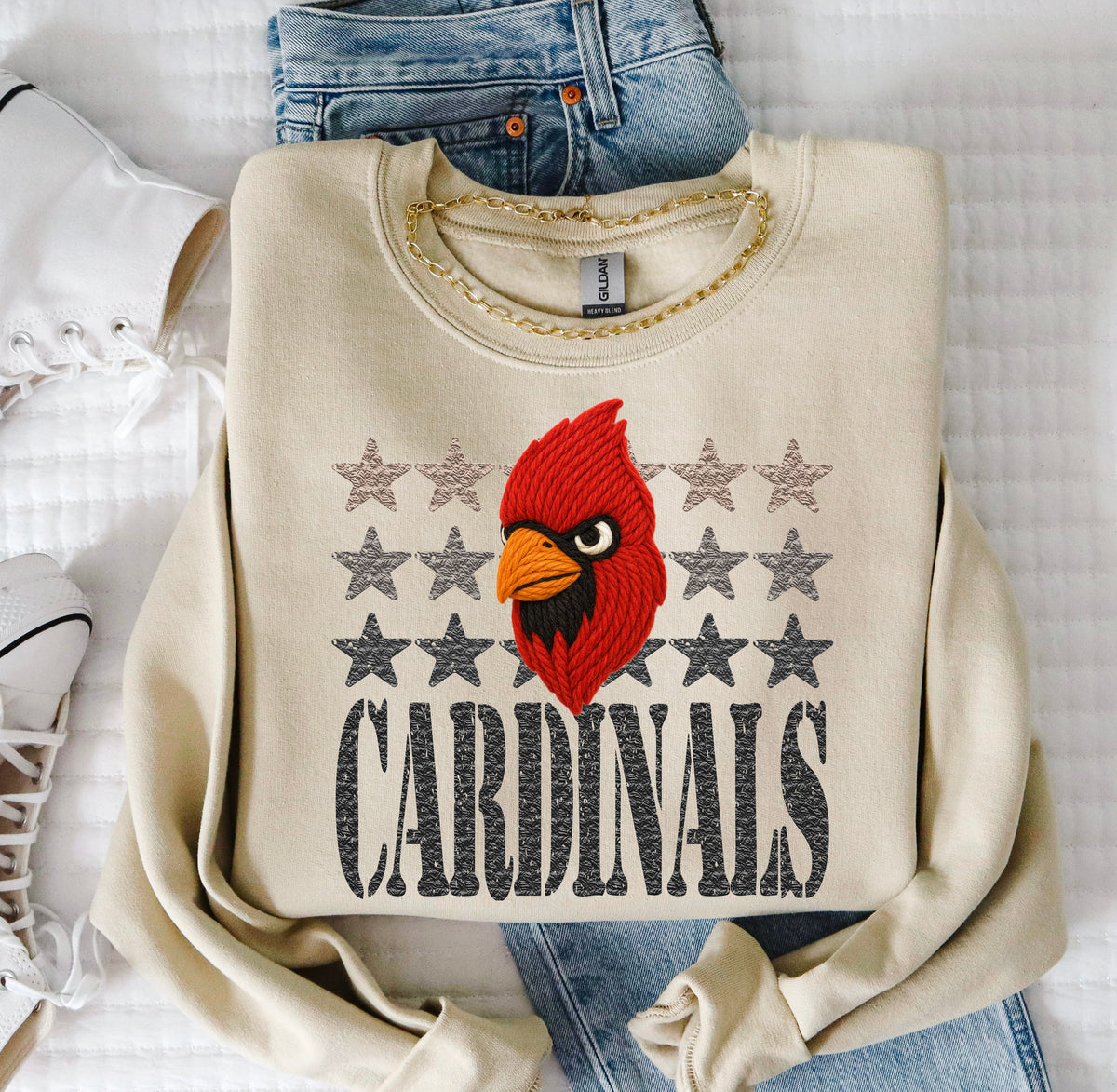 Cardinals Yarn Mascot (S&G) DTF transfer
