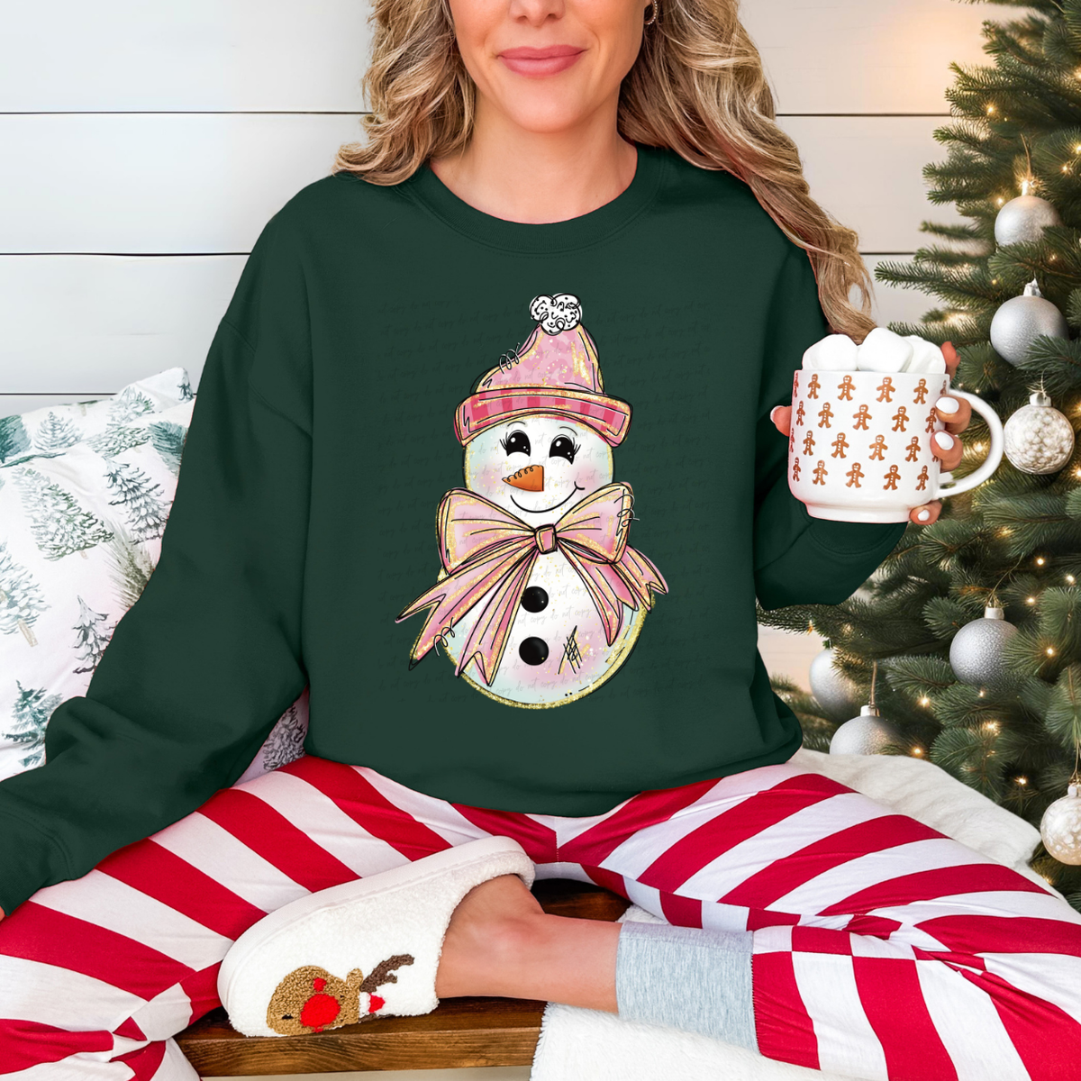 Pink Snowman 117301 DTF Transfer