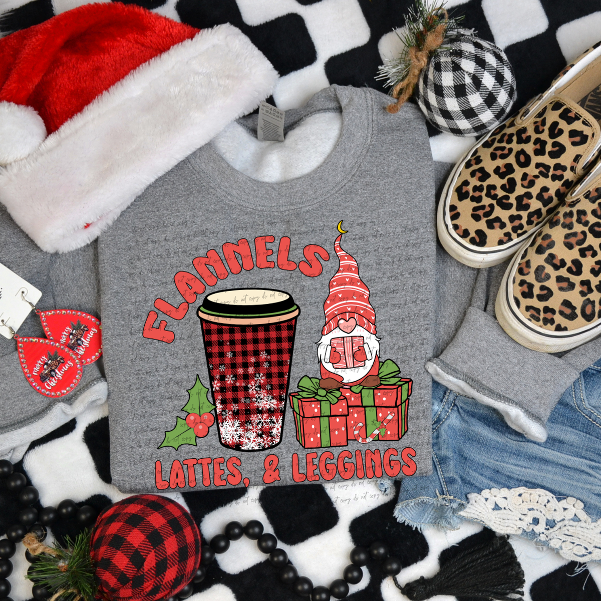 Flannels, Lattes, Leggings 68551 DTF Transfer