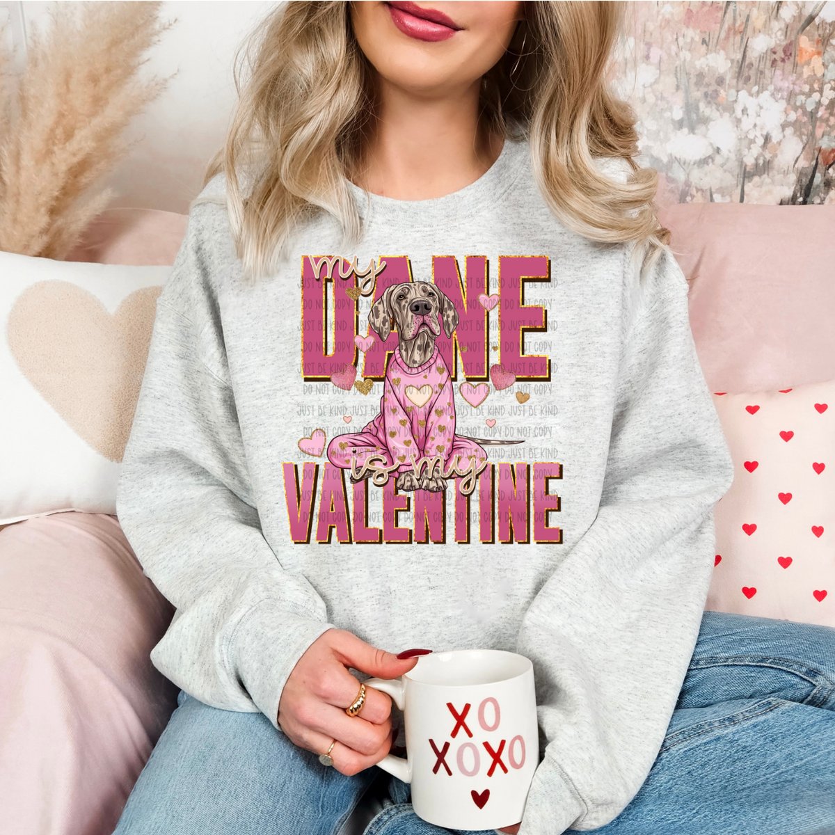 My Dane Is My Valentine (SSD) 78126 DTF Transfer